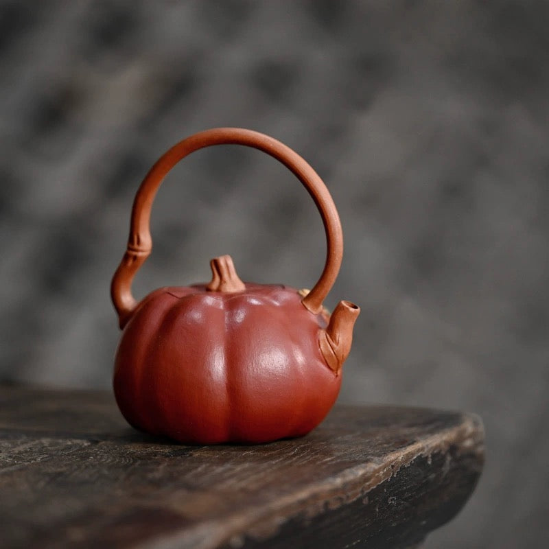 Handmade Chinese-style original purple sand pumpkin teapot 160cc