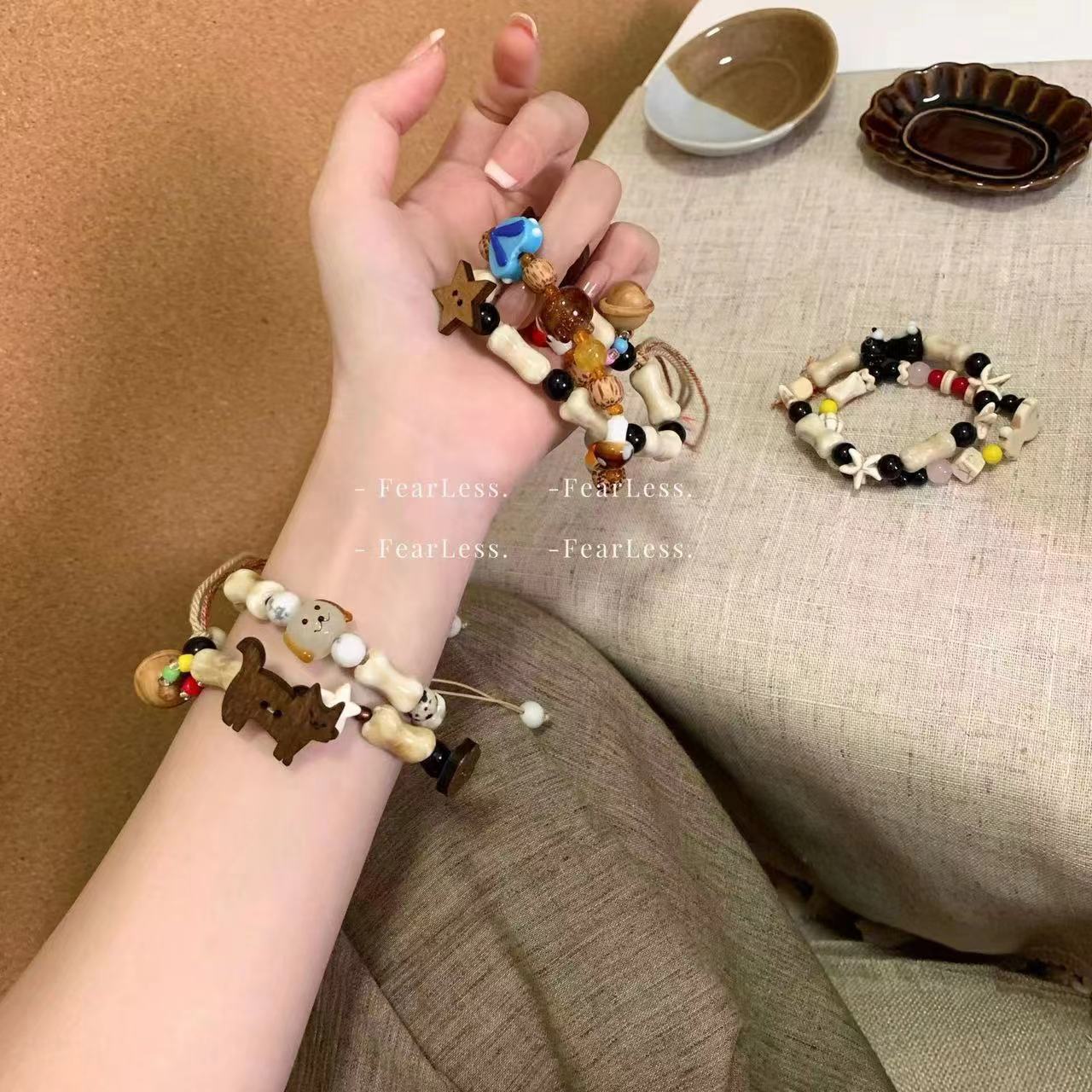 New Chinese hand-made dog beaded bracelet