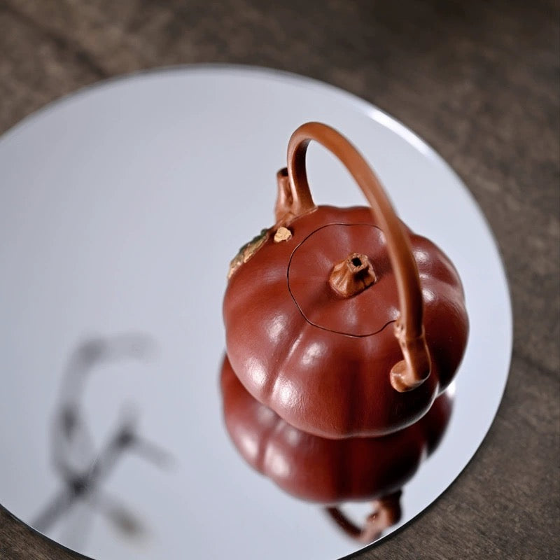 Handmade Chinese-style original purple sand pumpkin teapot 160cc